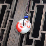 Xinjiang Gobi Chicken Blood Jade Safety Buckle Pendant