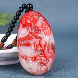 Xinjiang Gobi Chicken Blood Stone Fortune Seeking Pendant