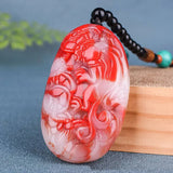 Xinjiang Gobi Chicken Blood Stone Fortune Seeking Pendant