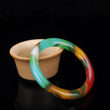 Xinjiang Gobi Colorful Jade Bracelet Female Joker Round Bracelet