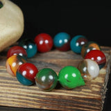 Xinjiang Gobi Colorful Jade Bracelet for Men and Women