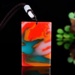 Xinjiang Gobi Colorful Jade Dragon Head Pendant for Men and Women