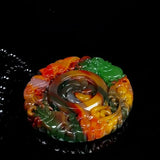 Xinjiang Gobi Jade Five Blessings Pendant Necklace for Men and Women