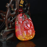 Xinjiang Gobi Jade God of Wealth Pendant, Lucky Pretty Pendant