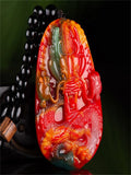 Xinjiang Gobi Jade Dragon Protector Handle Pendant