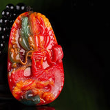 Xinjiang Gobi Jade Dragon Protector Handle Pendant