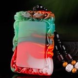 Xinjiang Gobi Jade Safe Card Pendant