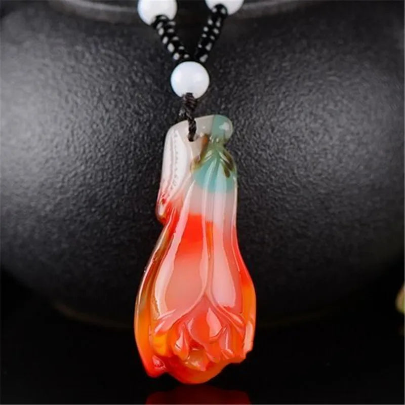 Xinjiang Gobi Magnolia Pendants Sweater Chain Jewelry