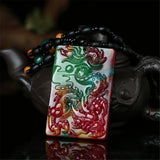 Xinjiang Gobi Jade Dragon Pendant Necklace Amulet