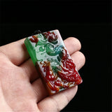 Xinjiang Gobi Jade Dragon Pendant Necklace Amulet