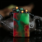 Xinjiang Gobi Jade Dragon Pendant Necklace Amulet