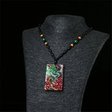 Xinjiang Gobi Jade Dragon Pendant Necklace Amulet