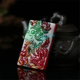 Xinjiang Gobi Jade Dragon Pendant Necklace Amulet