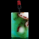 Xinjiang Gobi Silk Jade Peace Card Pendant