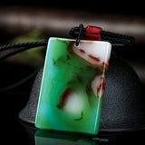Xinjiang Gobi Silk Jade Peace Card Pendant