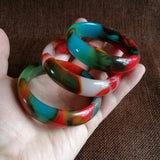 Xinjiang Gobi Golden Jade Colorful Jade Bracelet Ladies