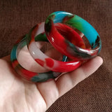 Xinjiang Gobi Golden Jade Colorful Jade Bracelet Ladies