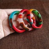 Xinjiang Gobi Golden Jade Colorful Jade Bracelet Ladies