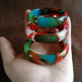 Xinjiang Gobi Golden Jade Colorful Jade Bracelet Ladies