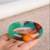Xinjiang Gobi Golden Jade Colorful Jade Bracelet Women's Bracelet