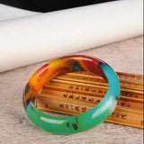 Xinjiang Gobi Golden Jade Colorful Jade Bracelet Women's Bracelet