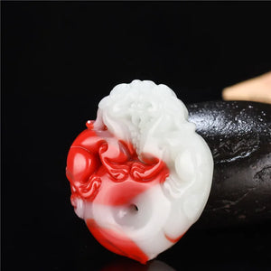 Xinjiang Gobi Hetian Jade Double-sided Pendant