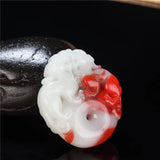 Xinjiang Gobi Hetian Jade Double-sided Pendant