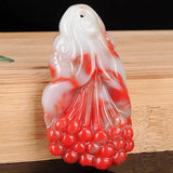 Gobi Hotan Jade Orchid Pendant Men's and Women's Sweater Chain Pendant