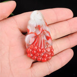Gobi Hotan Jade Orchid Pendant Men's and Women's Sweater Chain Pendant