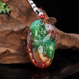 Xinjiang Gobi Golden Jade Colorful Jade Flower Sanyu Ruyi Pendant
