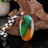Xinjiang Gobi Golden Jade Colorful Jade Flower Sanyu Ruyi Pendant