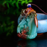 Xinjiang Gobi 7-color Flower Vase Pendant Necklace