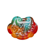 Hetian Jade Dragon Phoenix Long Life Jade Lock Pendant
