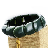 Hetian Cyan Jade Dragon Scale Bracelet High Jewelry
