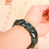 Hetian Cyan Jade Dragon Scale Bracelet High Jewelry