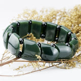 Hetian Cyan Jade Dragon Scale Bracelet High Jewelry