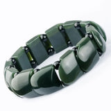 Hetian Cyan Jade Dragon Scale Bracelet High Jewelry