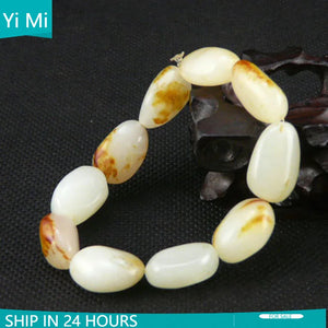 Hetian Jade Bracelet Men Women Charm Bracelets Hand String