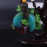 Hetian Jade Chicken Blood Jade Peace Buckle Pendant