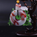 Hetian Jade Chicken Blood Jade Peace Buckle Pendant