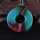 Hetian Jade Chicken Blood Jade Peace Buckle Pendant
