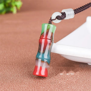 Hetian Jade Bamboo Pendant Unisex