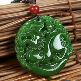 Hetian Jade Ingot Pendant for Men and Women Lucky Transfer Sweater Chain