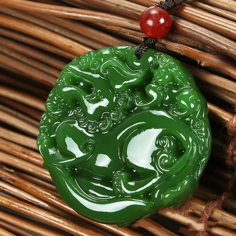 Hetian Jade Ingot Pendant for Men and Women Lucky Transfer Sweater Chain