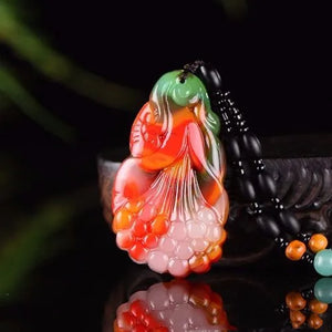 Hetian Jade Magnolia Pendant for Men and Women