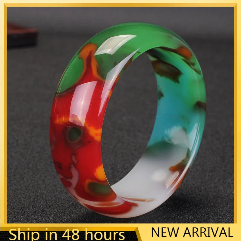 Hetian Jade Outer Mongolia Colored Jade Bracelet
