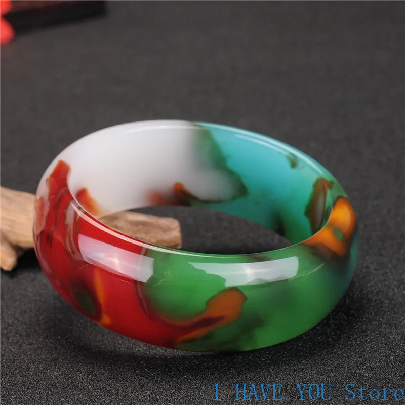 Hetian Jade Outer Mongolia Colored Jade Bracelet
