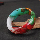 Hetian Jade Outer Mongolia Colored Jade Bracelet Ladies Jewelry