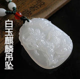 Hetian Jade Unicorn Pendant for Wealth and Protection
