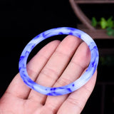 Xinjiang Hotan Fine Circle Bracelet Natural Jade Floating Flower Bracelet